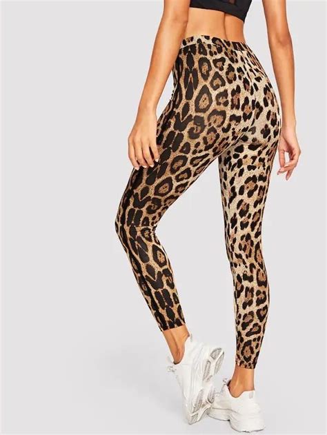 high waisted cotton leopard leggings.